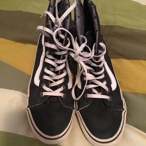 Vans high top sneakers black and white